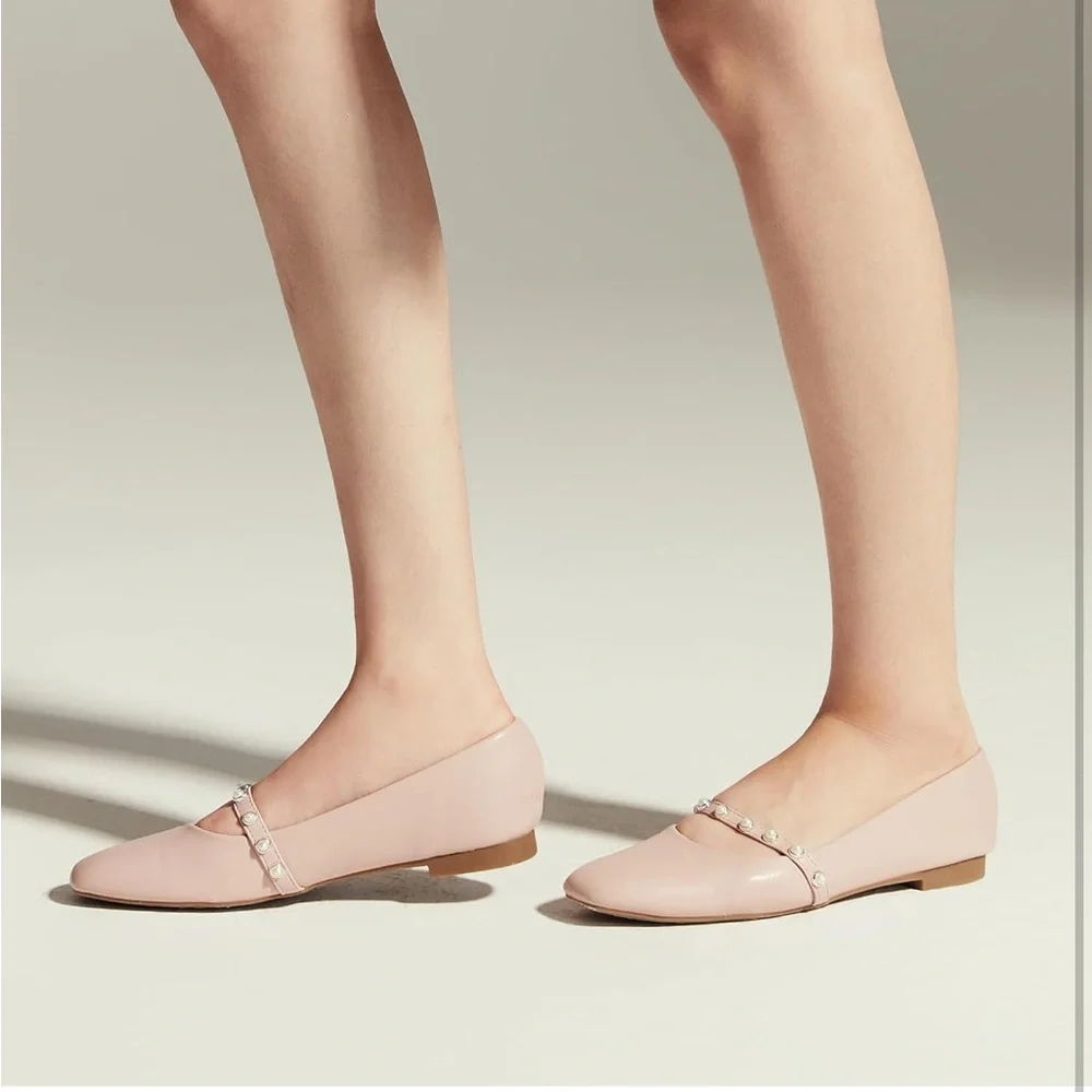 NWT C.Paravano Leather Ballet Flats - Picture 5 of 10